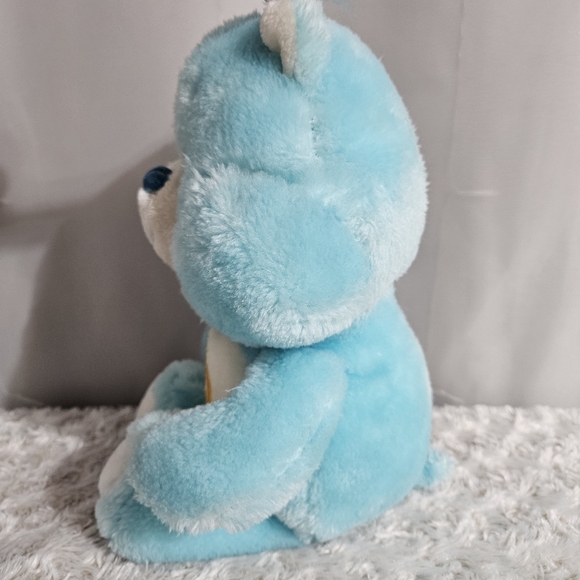 Care Bears - Vintage Aqua Blue Wish Bear Plush - 1983 - Picture 3 of 10